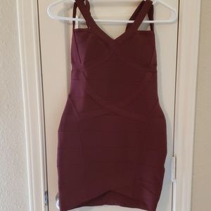 Maroon Bodycon Dress
